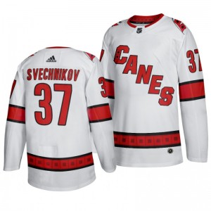 Andrei Svechnikov Hurricanes White Authentic Player Road Away Jersey - Sale