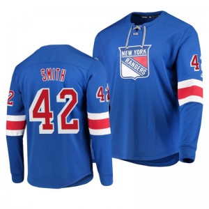 Rangers Brendan Smith Blue Adidas Long Sleeve Jersey T-Shirt - Sale