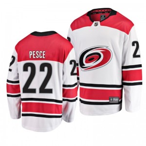Hurricanes 2019 Stanley Cup Playoffs Eastern Conference Final Brett Pesce Jersey White - Sale