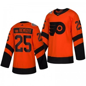Flyers Men's James van Riemsdyk 2019 NHL Stadium Series Coors Light Authentic Orange Jersey - Sale