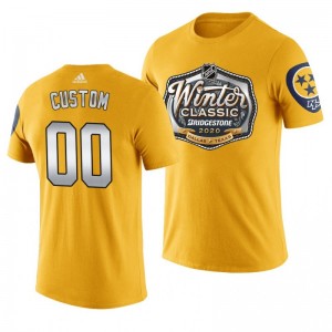 Custom Predators Winter Classic Alternate Logo T-shirt Yellow - Sale