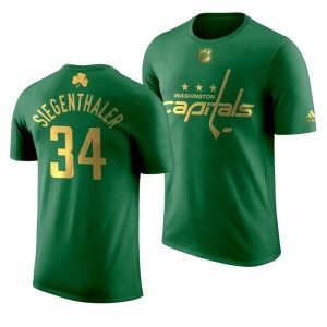NHL Capitals Jonas Siegenthaler 2020 St. Patrick's Day Golden Limited Green T-shirt - Sale