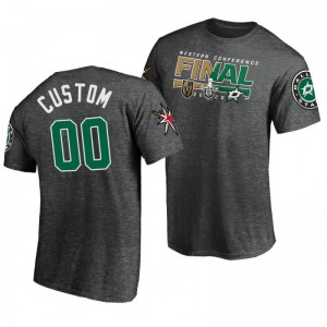 Stars Custom Charcoal 2020 Stanley Cup Playoffs Western Conference Final Matchup Tee - Sale