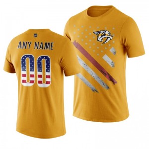 Custom Predators Gold Independence Day T-Shirt - Sale
