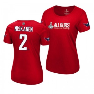 2018 Stanley Cup Champions Matt Niskanen Capitals Red All Ours Women's T-shirt - Sale