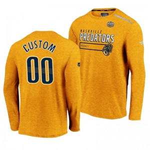 Nashville Predators Custom Yellow 2020 Winter Classic Men's Long Sleeve T-Shirt - Sale