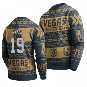 Golden Knights Reilly Smith Charcoal 2019 Ugly Christmas Sweater - Sale