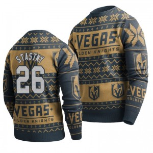 Golden Knights Paul Stastny Charcoal 2019 Ugly Christmas Sweater - Sale
