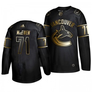 Zack MacEwen Canucks 2019 Golden Edition Authentic Adidas Jersey - Black - Sale