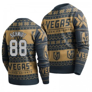 Golden Knights Nate Schmidt Charcoal 2019 Ugly Christmas Sweater - Sale
