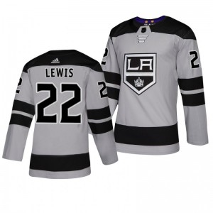 Trevor Lewis Kings Player Adidas Authentic Alternate Gray Jersey - Sale