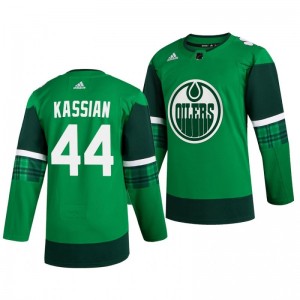 Oilers Zack Kassian 2020 St. Patrick's Day Authentic Player Green Jersey - Sale