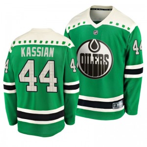 Oilers Zack Kassian 2020 St. Patrick's Day Replica Player Green Jersey - Sale