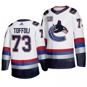 Tyler Toffoli Canucks 50th Anniversary White Vintage Authentic Jersey - Sale