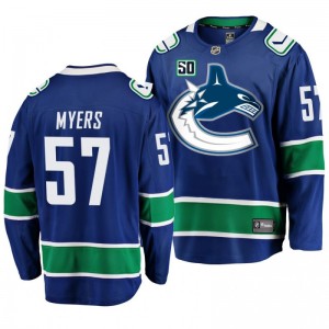 Canucks Tyler Myers 50th Anniversary Blue Jersey - Sale