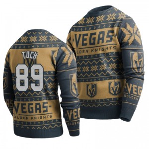 Golden Knights Alex Tuch Charcoal 2019 Ugly Christmas Sweater - Sale