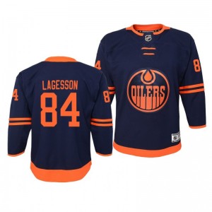 William Lagesson Edmonton Oilers 2019-20 Premier Navy Alternate Jersey - Youth - Sale