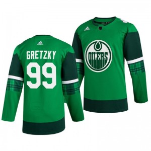 Oilers Wayne Gretzky 2020 St. Patrick's Day Authentic Player Green Jersey - Sale