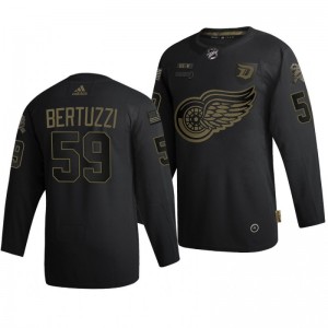 2020 Salute To Service Red Wings tyler bertuzzi Black Authentic Jersey - Sale
