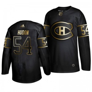 Canadiens Charles Hudon Black Golden Edition Authentic Adidas Jersey - Sale