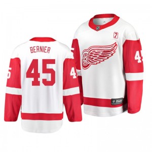 White Away Breakaway Player Jersey Jonathan Bernier Red Wings - Sale