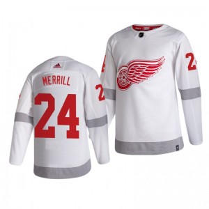 Jon Merrill Red Wings Reverse Retro White Authentic Jersey - Sale