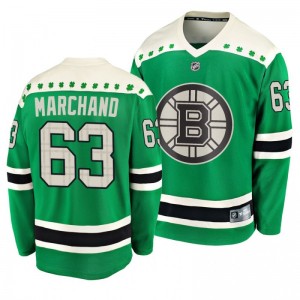 Bruins Brad Marchand 2020 St. Patrick's Day Replica Player Green Jersey - Sale