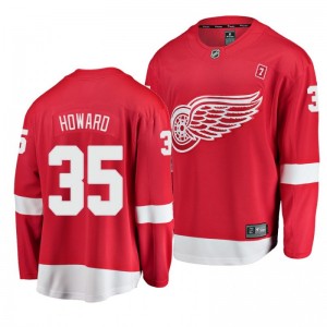 Red Home Breakaway Player Jersey Jimmy Howard Red Wings - Sale
