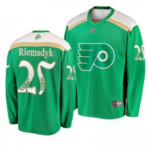 Flyers James van Riemsdyk 2019 St. Patrick's Day Replica Fanatics Branded Jersey Green - Sale
