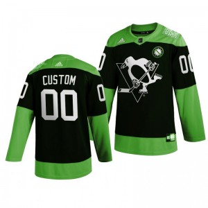 Pittsburgh Penguins Hockey Fight nCoV Custom Green Jersey - Sale