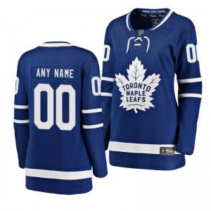 Custom Maple Leafs Women's Blue Breakaway Player Home Jersey - Sale