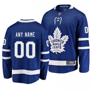 Custom Maple Leafs Blue Breakaway Home Player Jersey - Sale