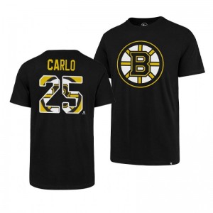 Bruins Brandon Carlo Super Rival Black Short Sleeve T-Shirt - Sale
