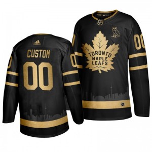 Maple Leafs Golden Edition #00 Custom OVO branded Black Jersey - Sale