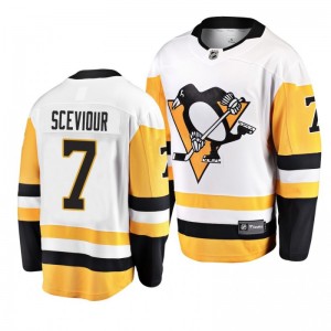 Away Breakaway Player Penguins Colton Sceviour White Jersey - Sale