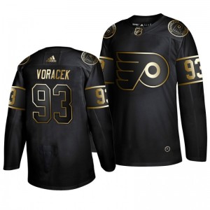 Jakub Voracek Flyers Golden Edition  Authentic Adidas Jersey Black - Sale