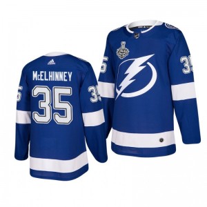 Lightning Curtis McElhinney Men's 2020 Stanley Cup Final Authentic Patch Blue Jersey - Sale