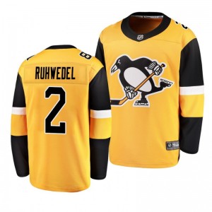 Penguins Chad Ruhwedel Breakaway Gold Alternate Jersey - Sale