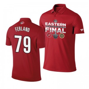 Micheal Ferland Hurricanes 2019 Stanley Cup Eastern Conference Finals Matchup Polo Shirt Red - Sale