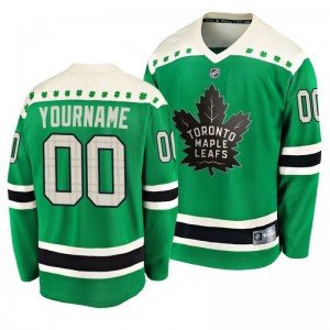 Maple Leafs Custom 2020 St. Patrick's Day Replica Player Green Jersey - Sale