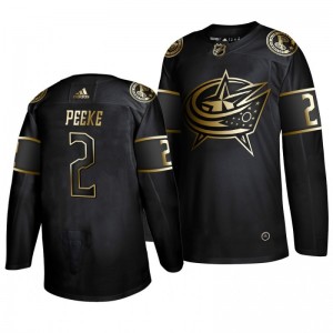 Black Golden Edition Authentic Adidas Jersey Andrew Peeke Blue Jackets - Sale