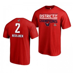 2018 Stanley Cup Champions Matt Niskanen Capitals Red Men's T-Shirt - Sale