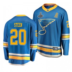 Blues 2019 Stanley Cup Champions Alexander Steen Alternate Breakaway Player Jersey - Blue - Sale