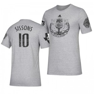 Nashville Predators vs. Dallas Stars 2020 Winter Classic Colton Sissons T-Shirt - Gray - Sale