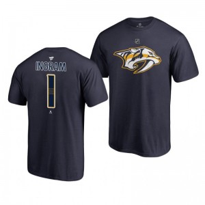 Connor Ingram Predators Navy Authentic Stack T-Shirt - Sale
