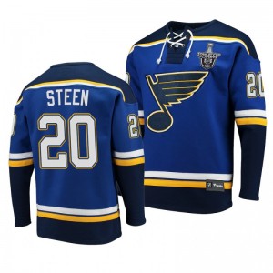 2020 Stanley Cup Playoffs Blues Alexander Steen Jersey Hoodie Navy - Sale