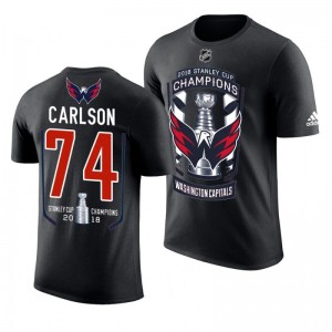2018 Stanley Cup Champions John Carlson Capitals Black Men's T-Shirt - Sale