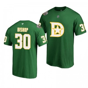 Dallas Stars Ben Bishop 2020 Winter Classic Green T-Shirt - Sale