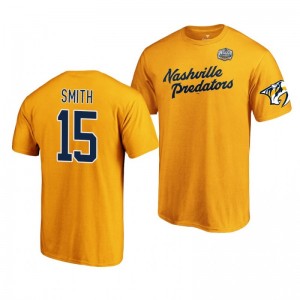 2020 Winter Classic Nashville Predators Craig Smith Gold T-Shirt - Sale
