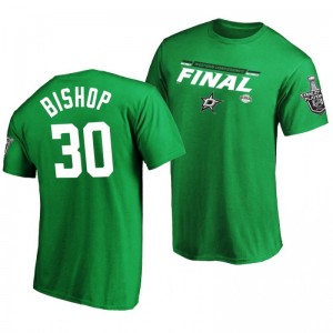 Stars Ben Bishop Green 2020 Stanley Cup Playoffs Western Conference Final  Overdrive T-Shirt - Sale